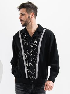 ROCKA PAINT LONG SLEEVE SHIRT / OR2-SH-002 / 長袖シャツ / ブラック (6月中旬入荷予定)