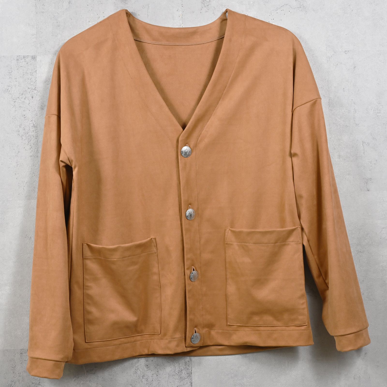 SUEDE CARDIGAN / RC42-JK-004 / スエードカーディガン / ベージュ (1月上旬入荷予定)