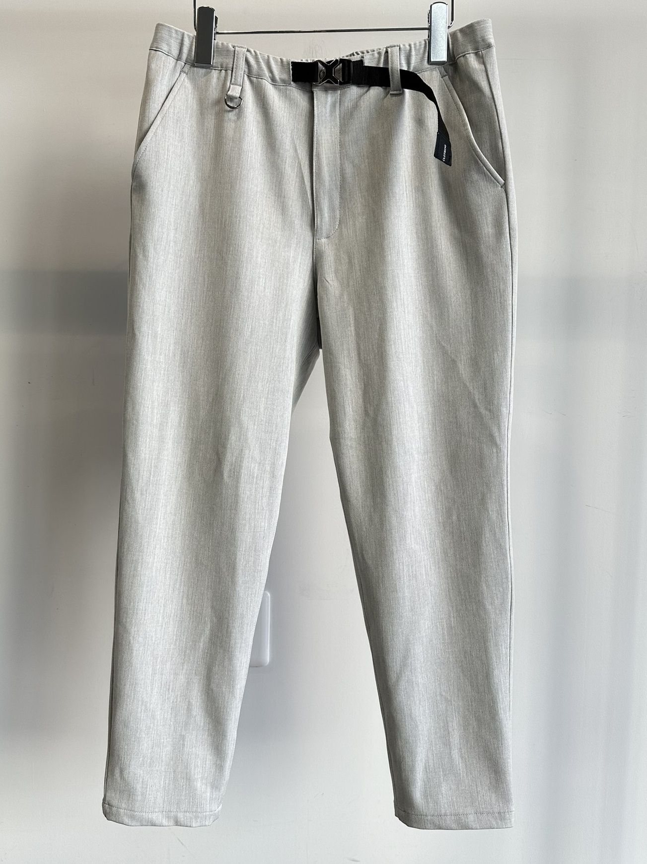 PAT WIDE EASY PANTS / RC31-ST-036 / ベルト付きテーパードワイドパンツ / グレー