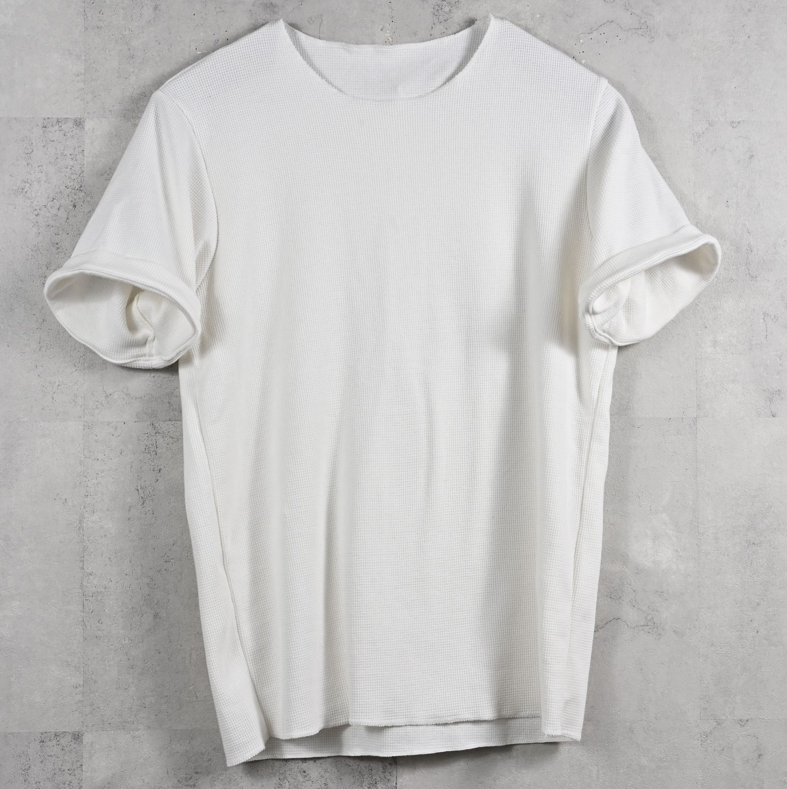 CUT OFF THERMAL TEE / RC39-T-003 / サーマルロールアップTシャツ / ホワイト (3月中旬入荷予定)