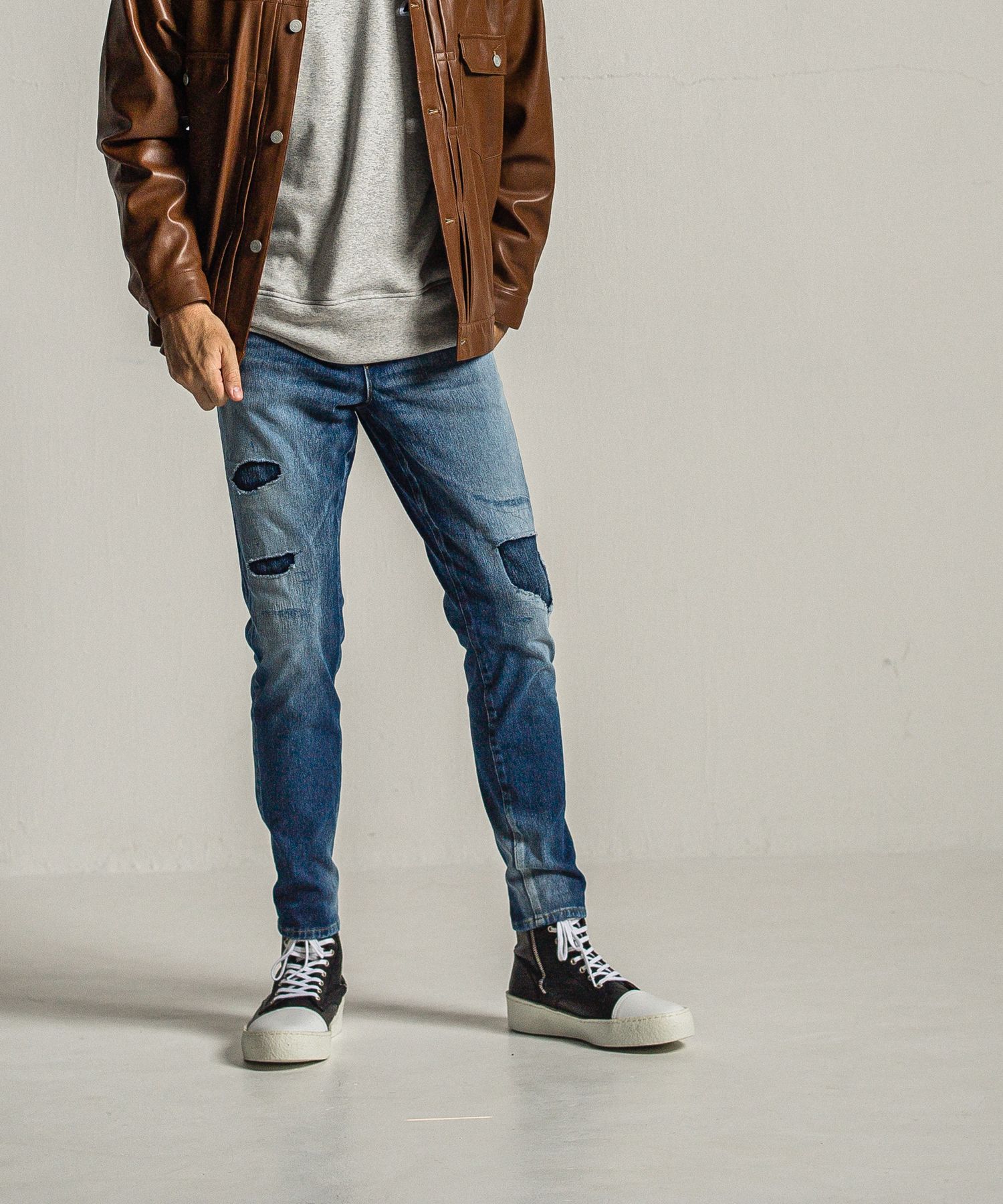 MICK DENIM JERSEY / RC34-ST-020 / デニムジャージテーパードパンツ / インディゴユーズド