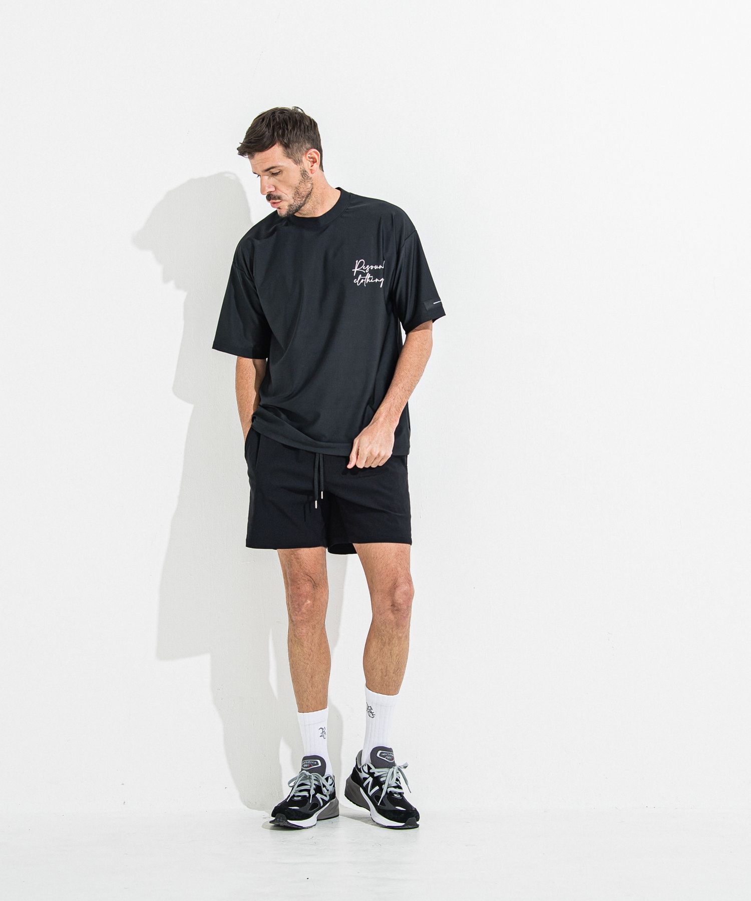 TV NYLON SHORTS / RC36-HP-004 / リラックスナイロンショーツ / ブラック