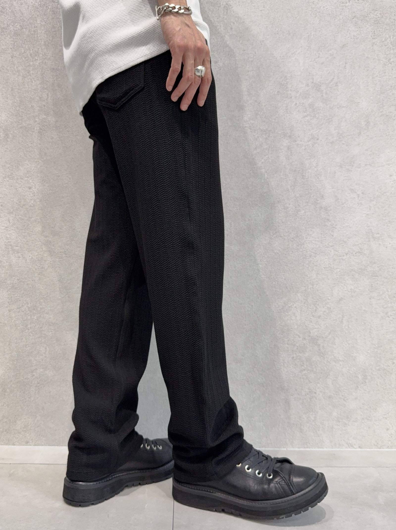 SEMI WIDE TUCK PANTS / RC40-ST-016WT / セミワイドタックパンツ / ブリスターブラック