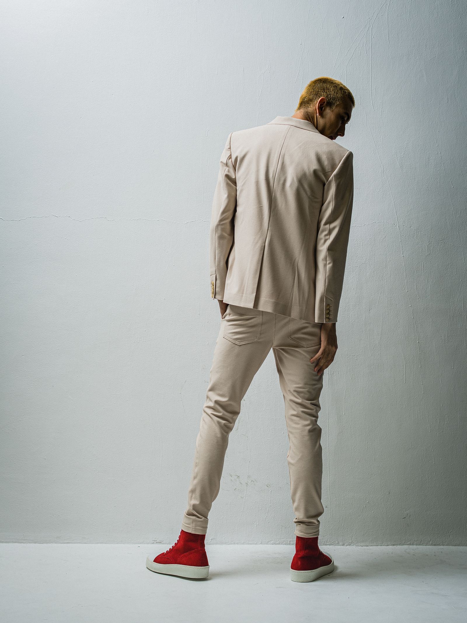 CHRIS EASY TUCK PANTS / RC27-ST-016T / シアサッカーイージータックパンツ / ベージュ