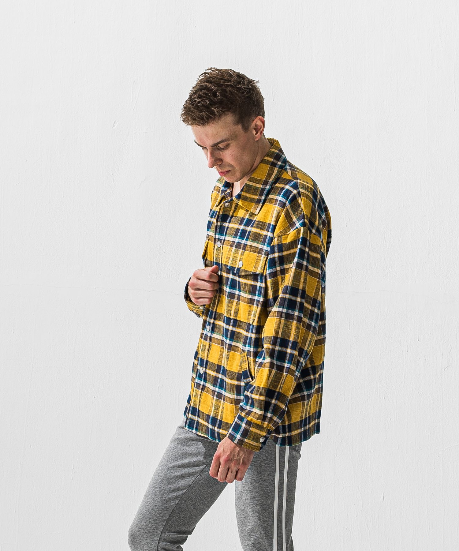 OLD SLABL CHECK JK / RC42-JK-005 / チェックCPOジャケット / イエロー (12月下旬入荷予定)
