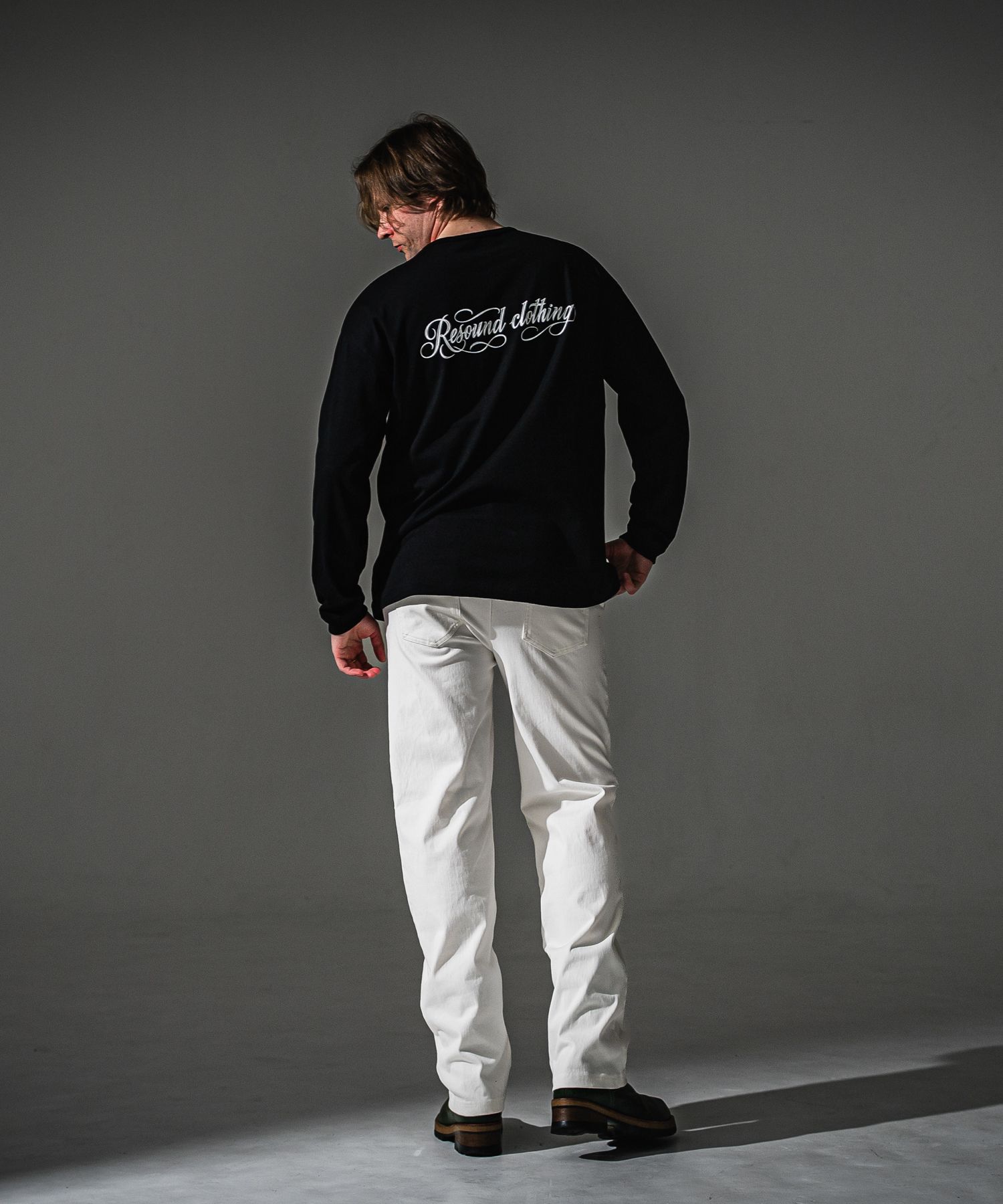 DENIM JERSEY WIDE PT / RC41-ST-016WTD / ライトオンスデニムジャージセミワイドパンツ / ホワイト (8月中旬入荷予定)
