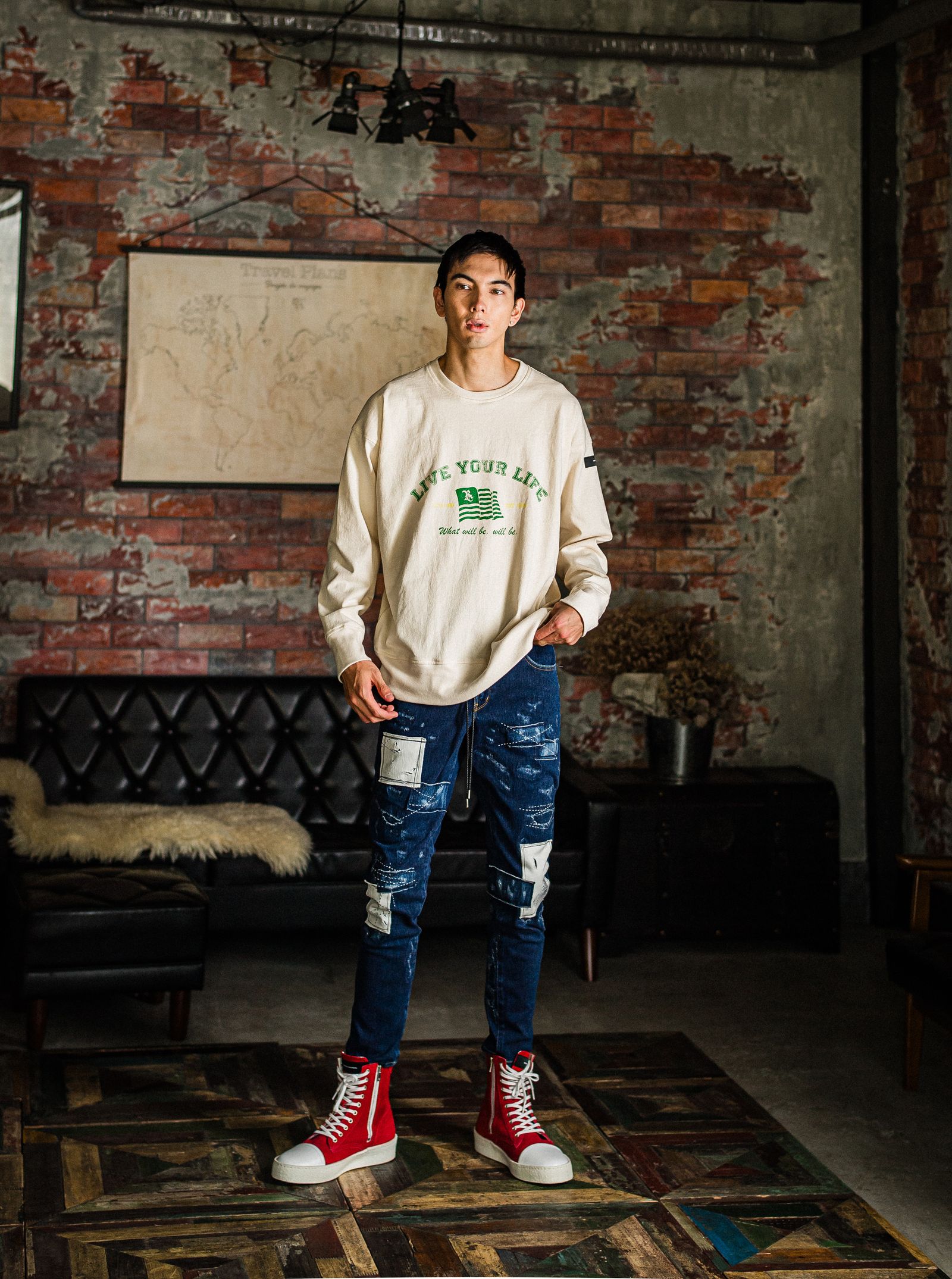 MICK DENIM JERSEY / RC31-ST-020 / デニムジャージテーパードパンツ / インディゴリメイク