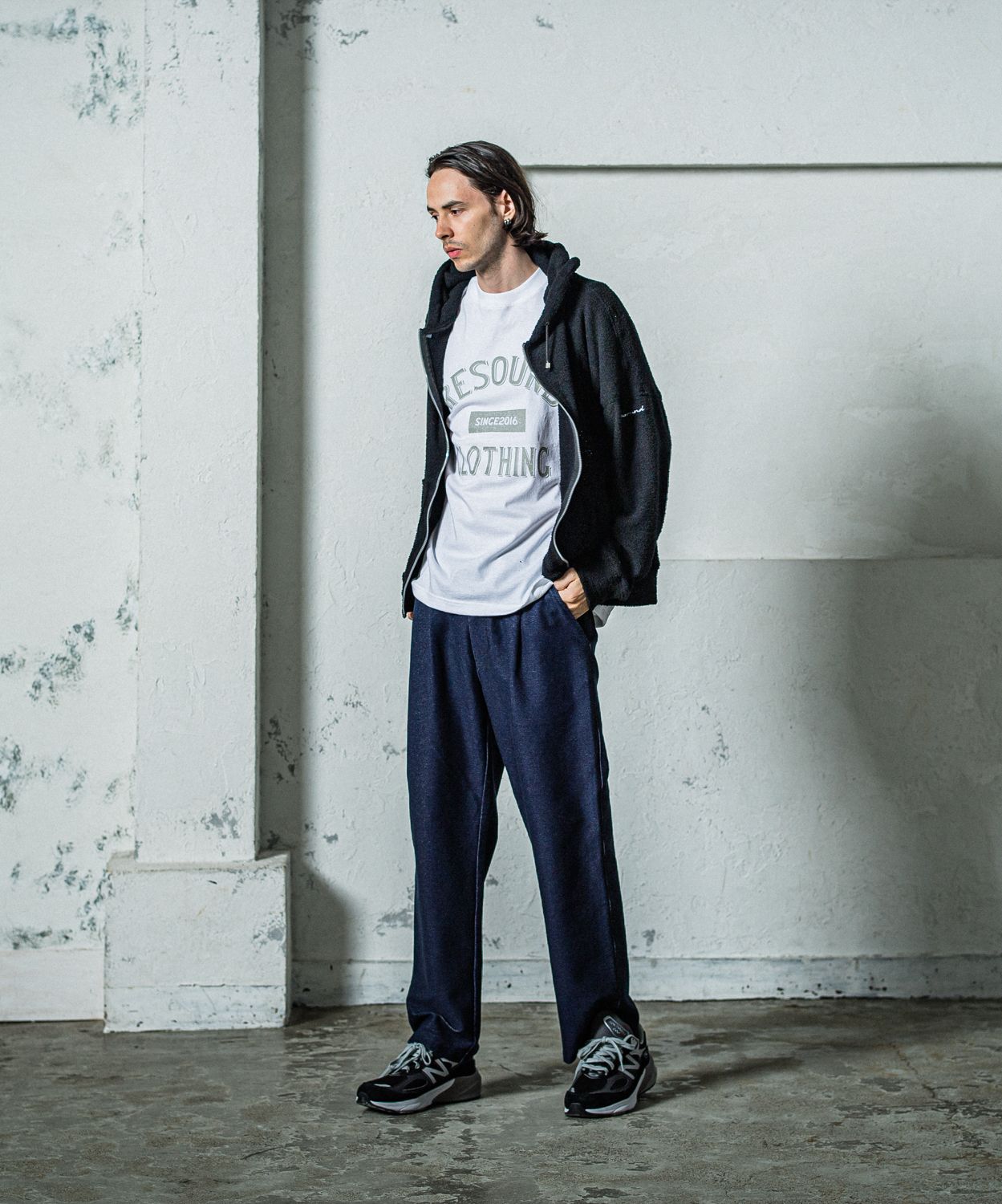 EX DENIM JERSEY WIDE PT / RC35-ST-016WTD / デニムジャージワイドパンツ / インディゴワンウォッシュ