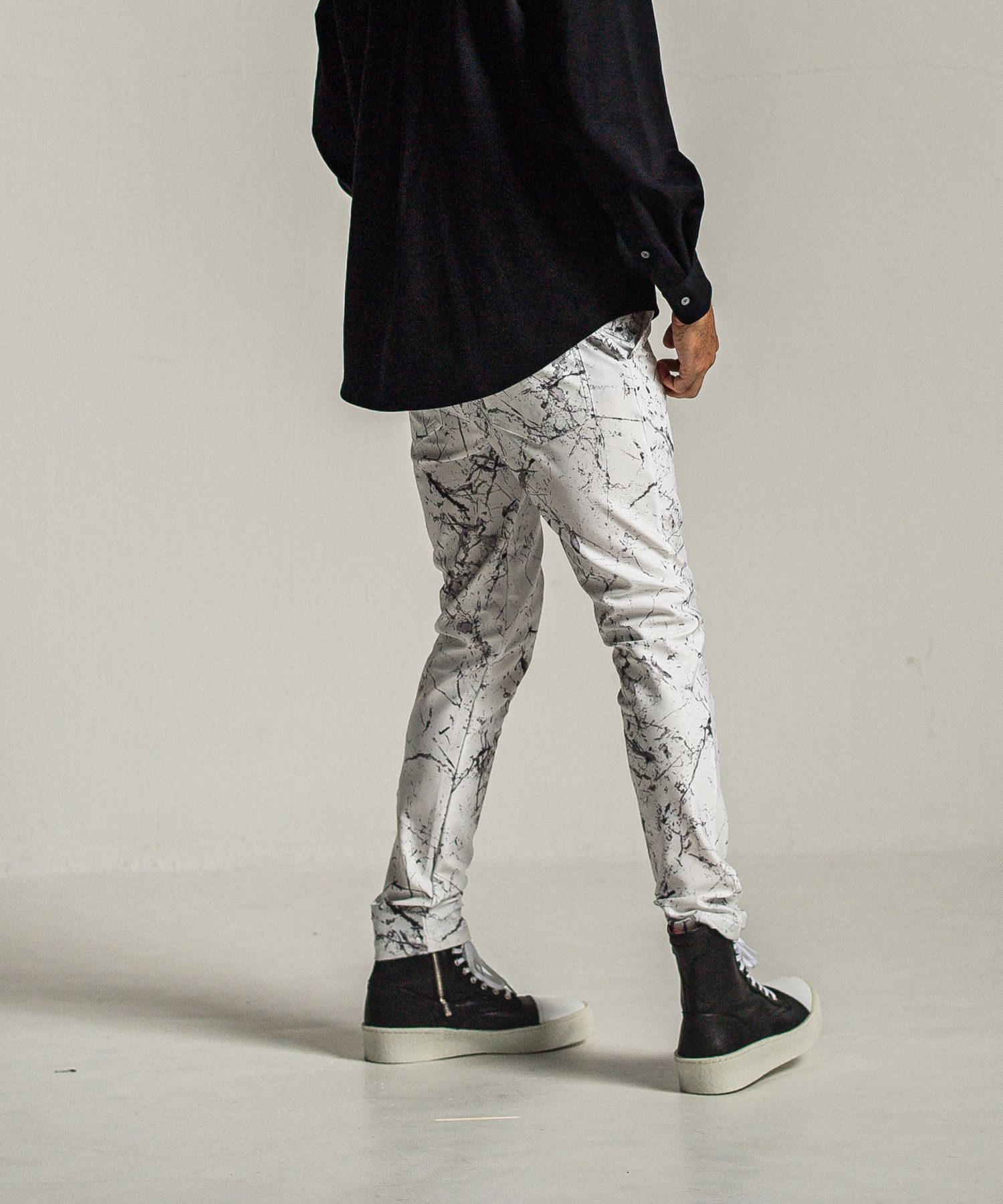 CHRIS EASY PANTS / RC34-ST-016 / ペイント柄イーシーパンツ / グレー