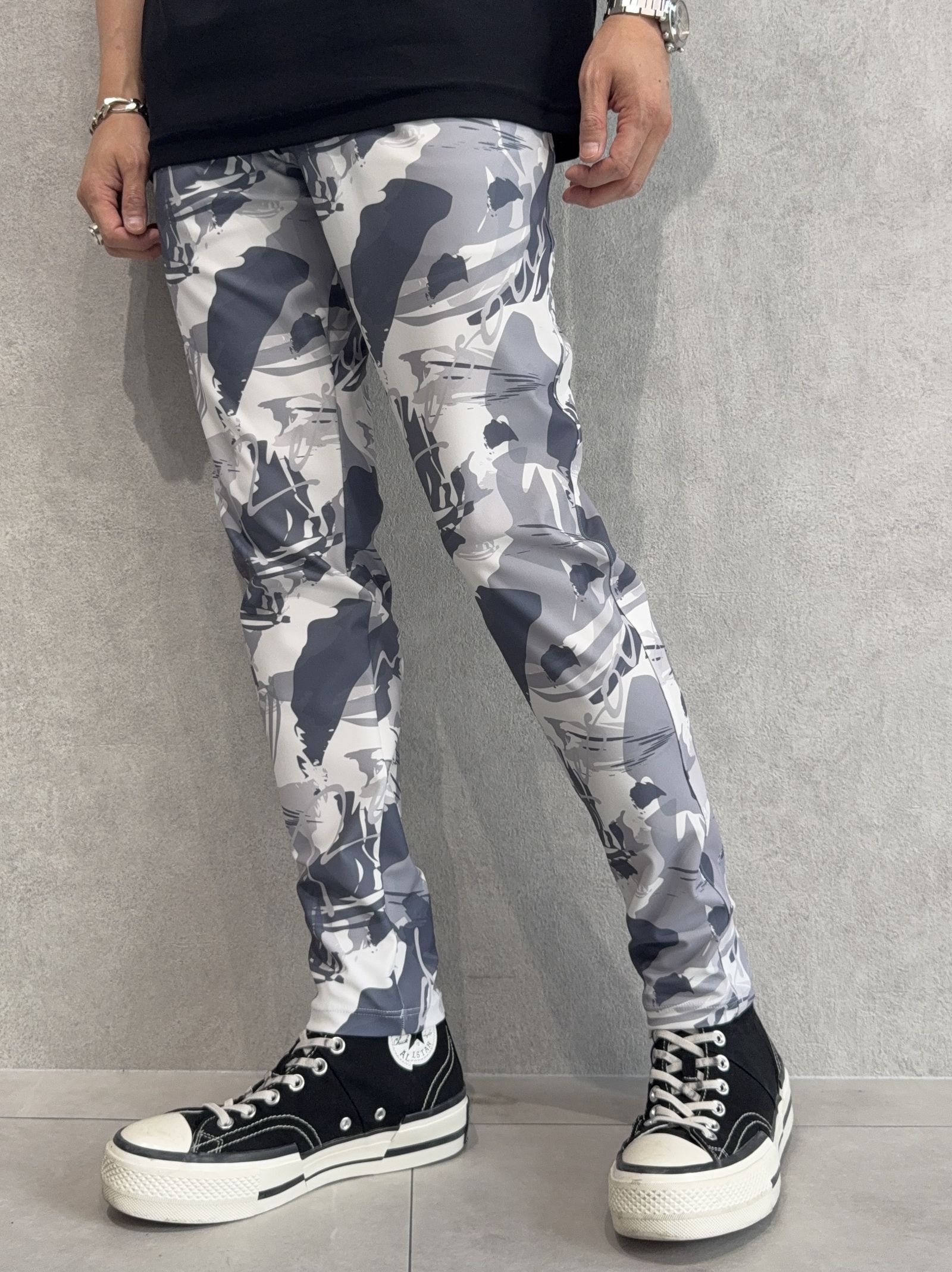 CHRIS EASY TUCK PANTS / RC29-ST-016T / カモ柄イージータックパンツ / グレーカモフラ