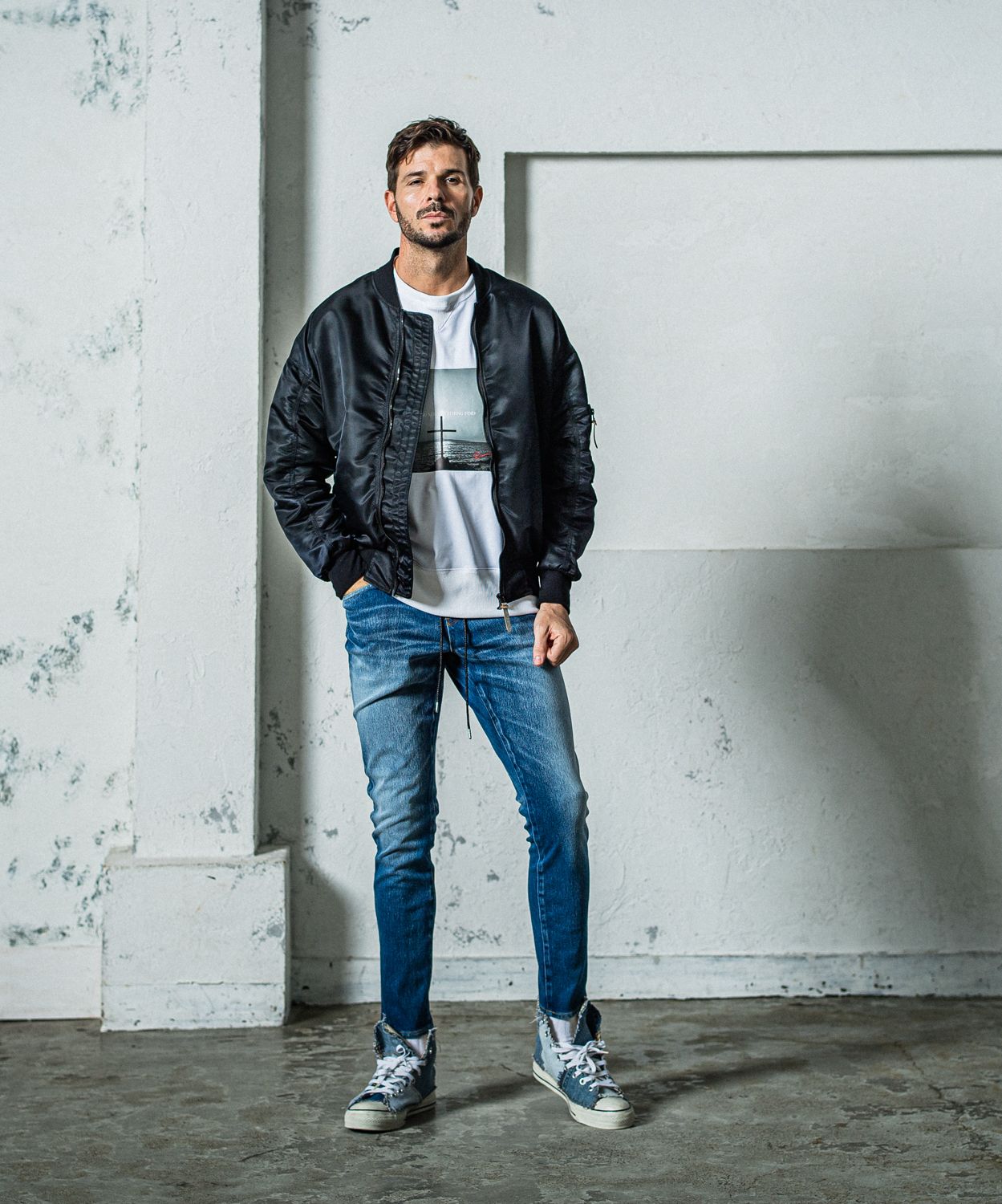 MICK DENIM JERSEY / RC35-ST-020 / デニムジャージテーパードパンツ / インディゴユーズド