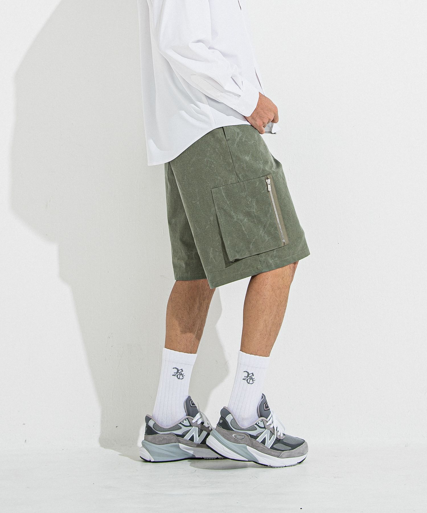 DAVID CARGO HALF PANTS / RC36-HP-007 / ミリタリーカーゴハーフパンツ / ヴィンテージカーキ