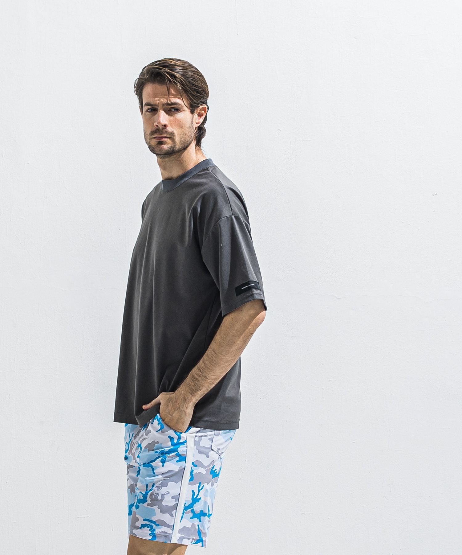 REV MESH OVER TEE / RC40-T-004 / メッシュビッグTシャツ / チャコール (6月中旬入荷予定)