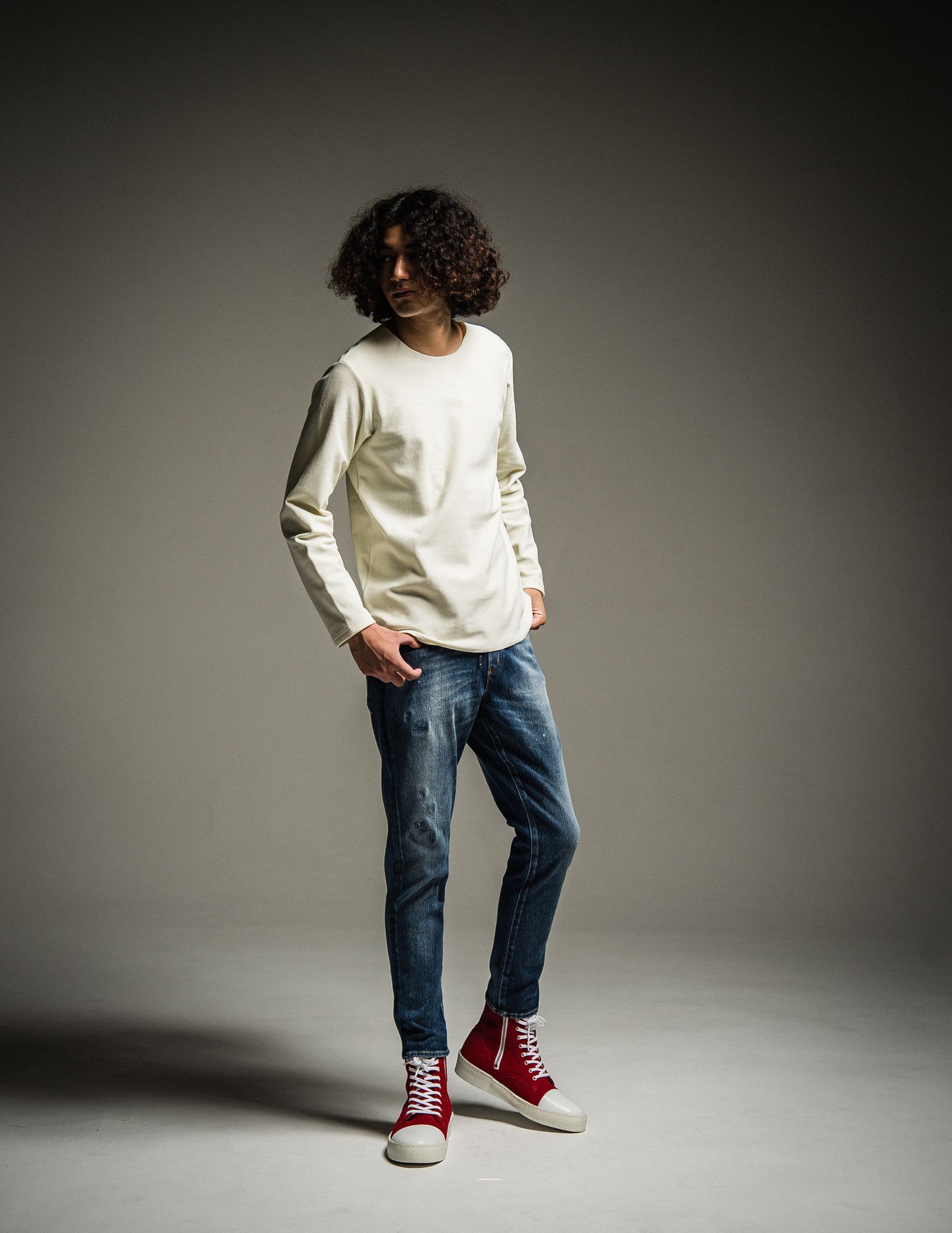 MICK DENIM JERSEY / RC22-ST-020 / デニムジャージテーパードパンツ