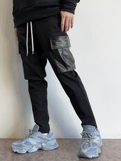 【LUKE別注】 ROLAND CARGO / RC30-ST-029LUKE / レザーポケットイージーカーゴパンツ / ブラック