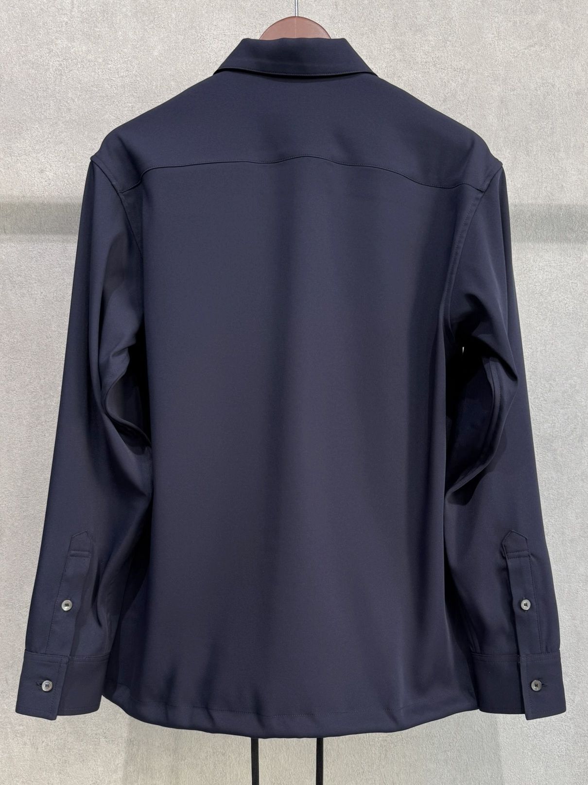 PULLOVER SATIN SHIRT / RC39-SH-002 / ハーフジップサテンシャツ / ネイビー