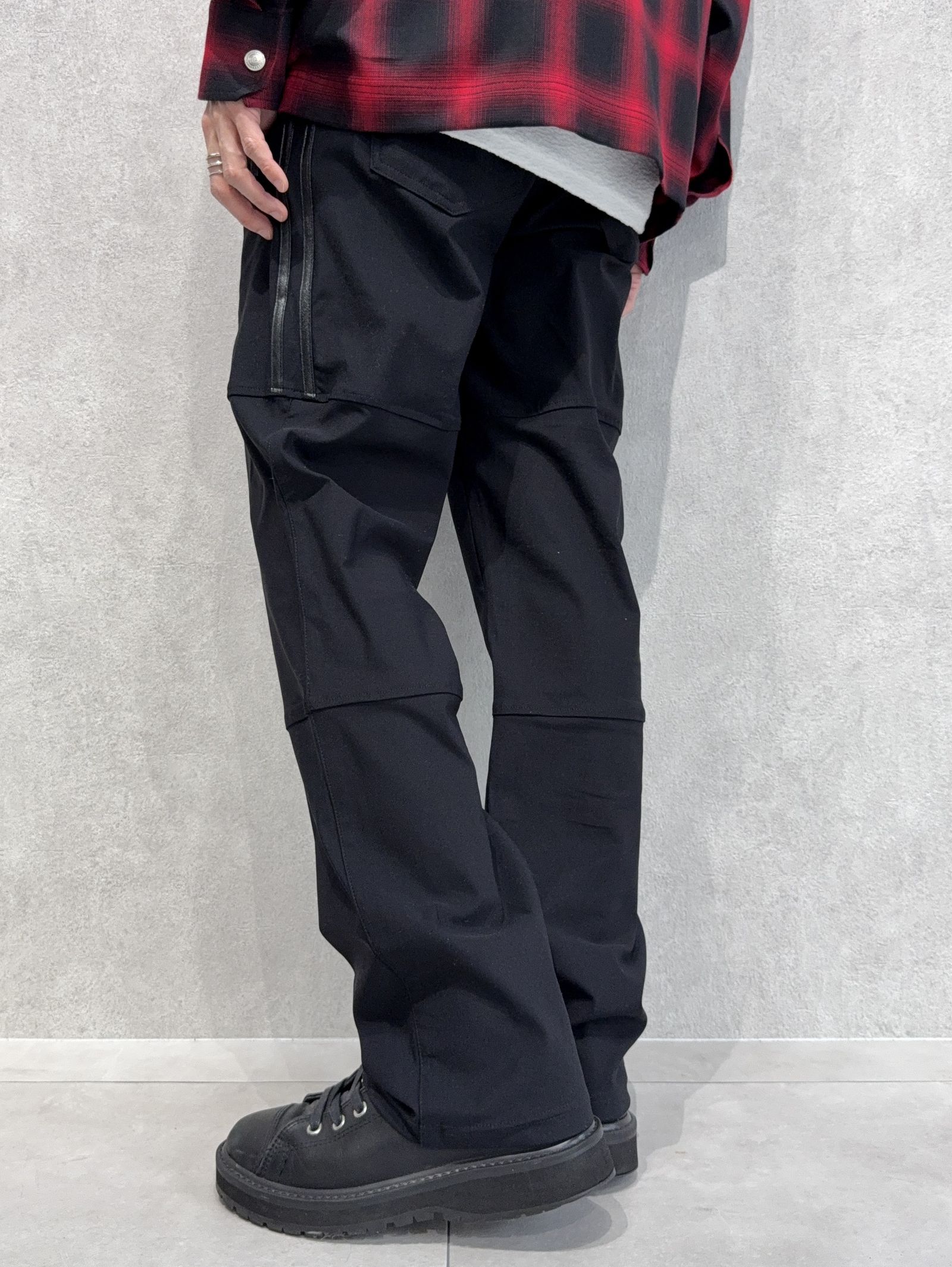 JOHNSON LINE WIDE PANTS / RC39-ST-009WT / ジョンソンラインワイドタックパンツ / ブラック×ブラック