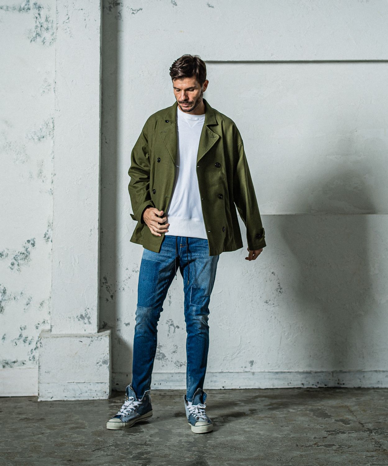MICK DENIM JERSEY / RC35-ST-020 / デニムジャージテーパードパンツ / インディゴリメイク