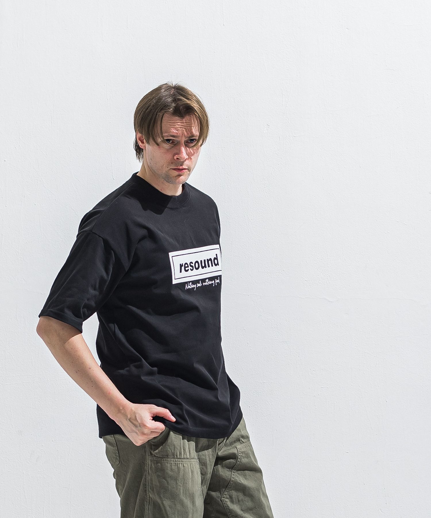 BOX OVER TEE / RC40-T-007 / ボックスロゴビッグTシャツ / ブラック (5月中旬入荷予定)