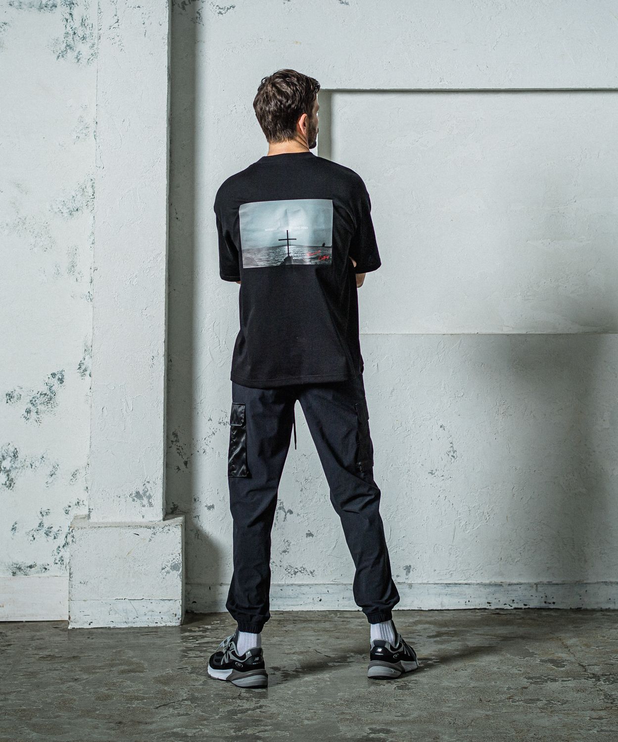 NY PT CARGO PANTS / RC35-ST-035 / ナイロン裾ゴムイージーカーゴパンツ / ブラック