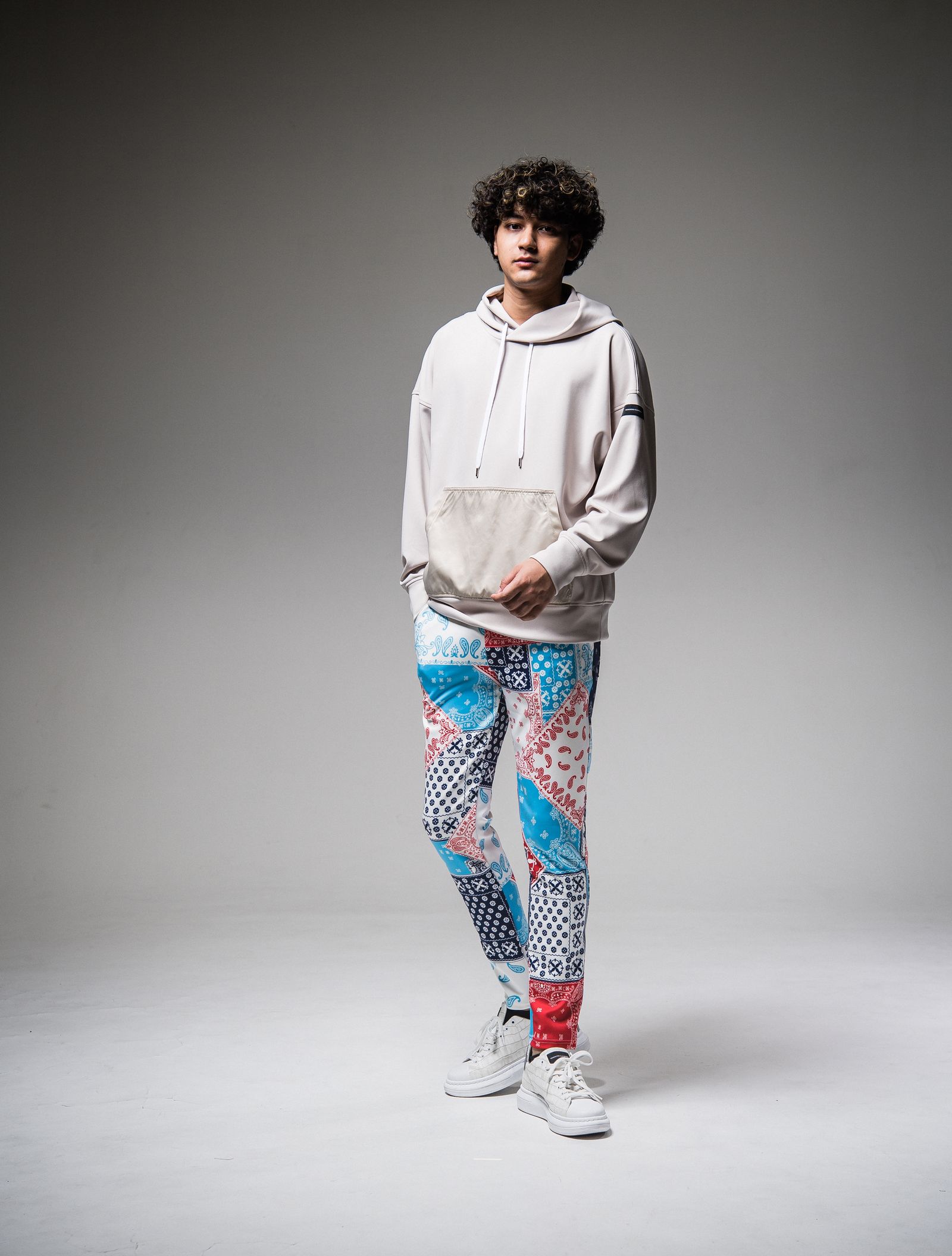 ANTIBACTERIAL NYLON LOOSE HOODIE / RC25-C-006 / ナイロンポケットパーカー / ベージュ