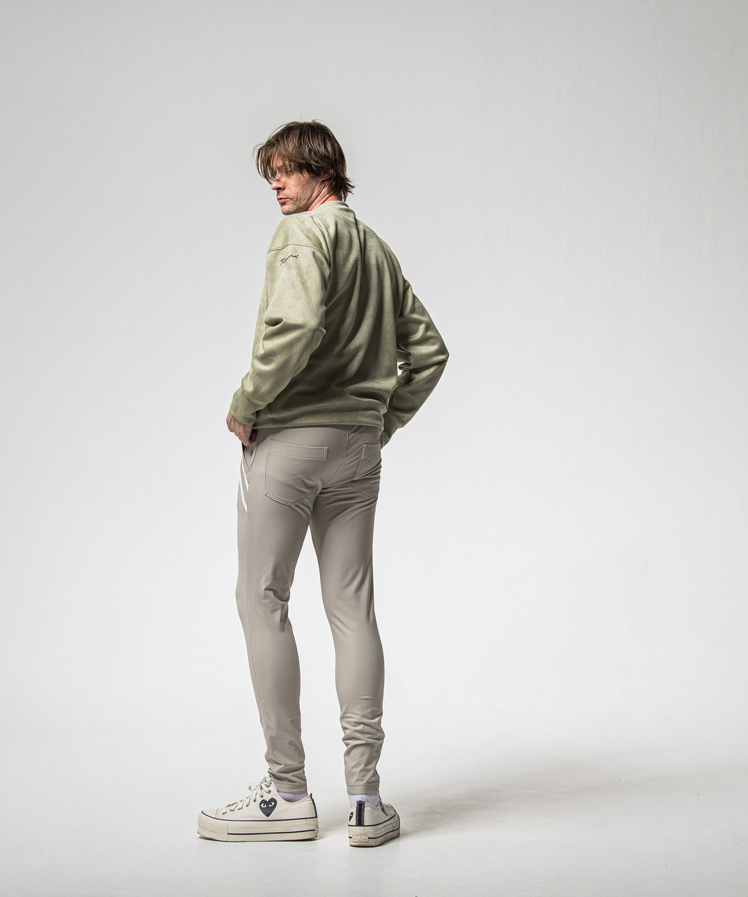 SUEDE DROP TRAINER / RC38-C-005 / スエードトレーナー / カーキ (1月上旬入荷予定)