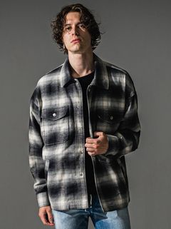 FLANNEL CHECK JK / RC41-JK-006 / フランネルチェックCPOジャケット / ブラック (8月下旬入荷予定)