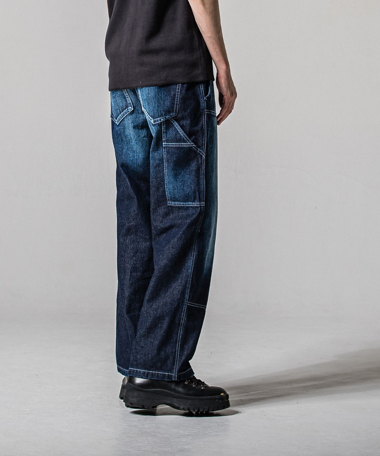DOUBLE KNEE PT / RC39-ST-041 / ダブルニーワイドデニムパンツ / ダークインディゴ (2月中旬入荷予定)