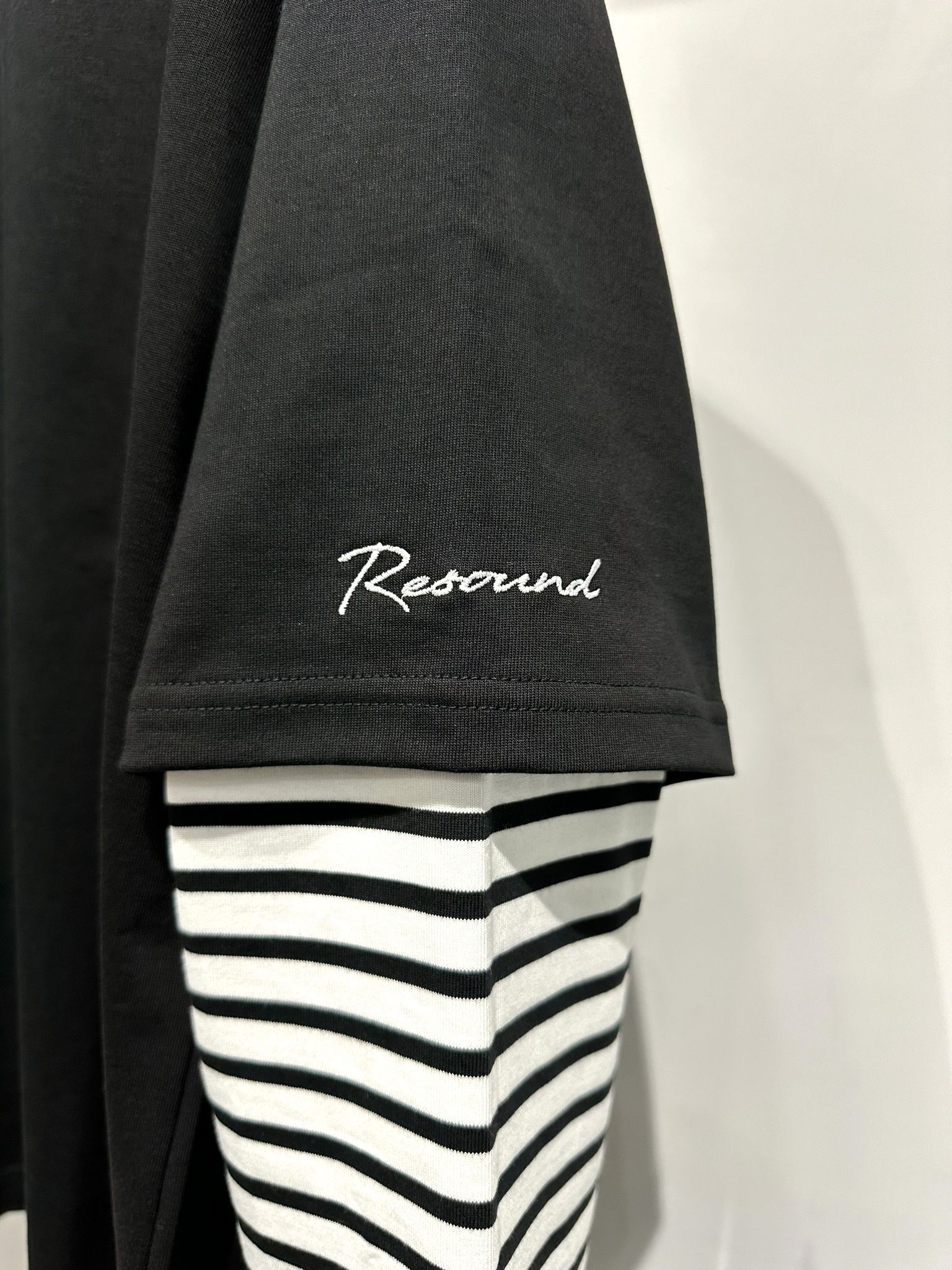 FAKE LAYERED LONG SLEEVE / RC37-T-004 / レイヤードロングスリーブTシャツ / ブラック×ボーダー