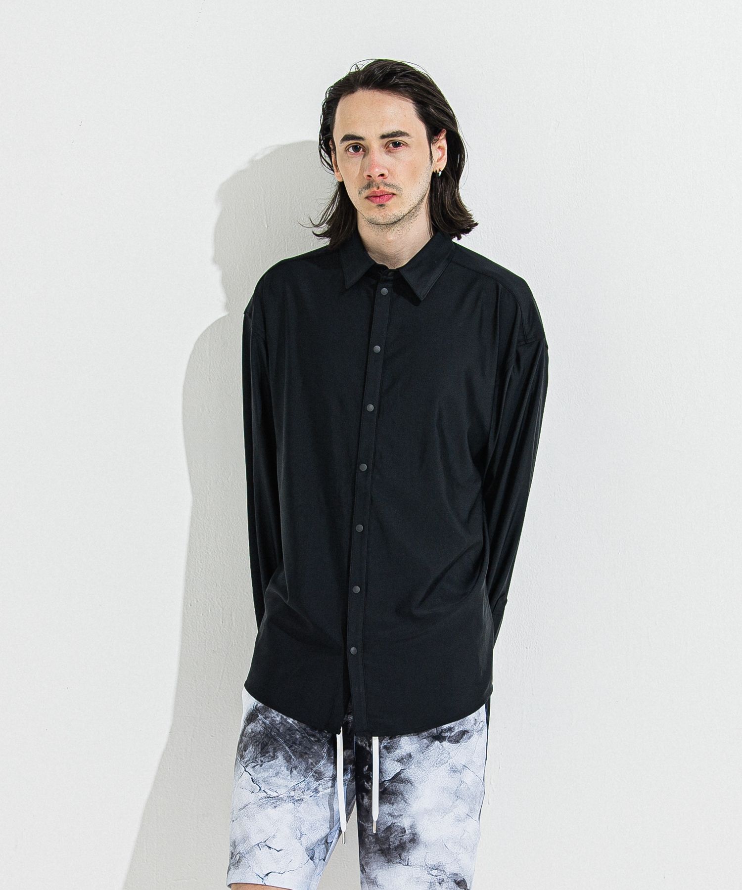 RUSH JACK SHIRTS / RC36-SH-001 / オーバーサイズラッシュガードシャツ / ブラック