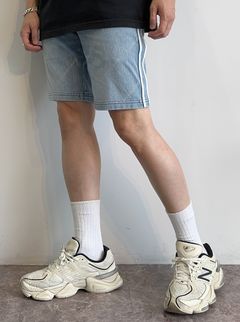 EX DENIM JERSEY LINE HALF PT / RC12-ST-012 / ラインデニムジャージショーツ / インディゴモノグラム