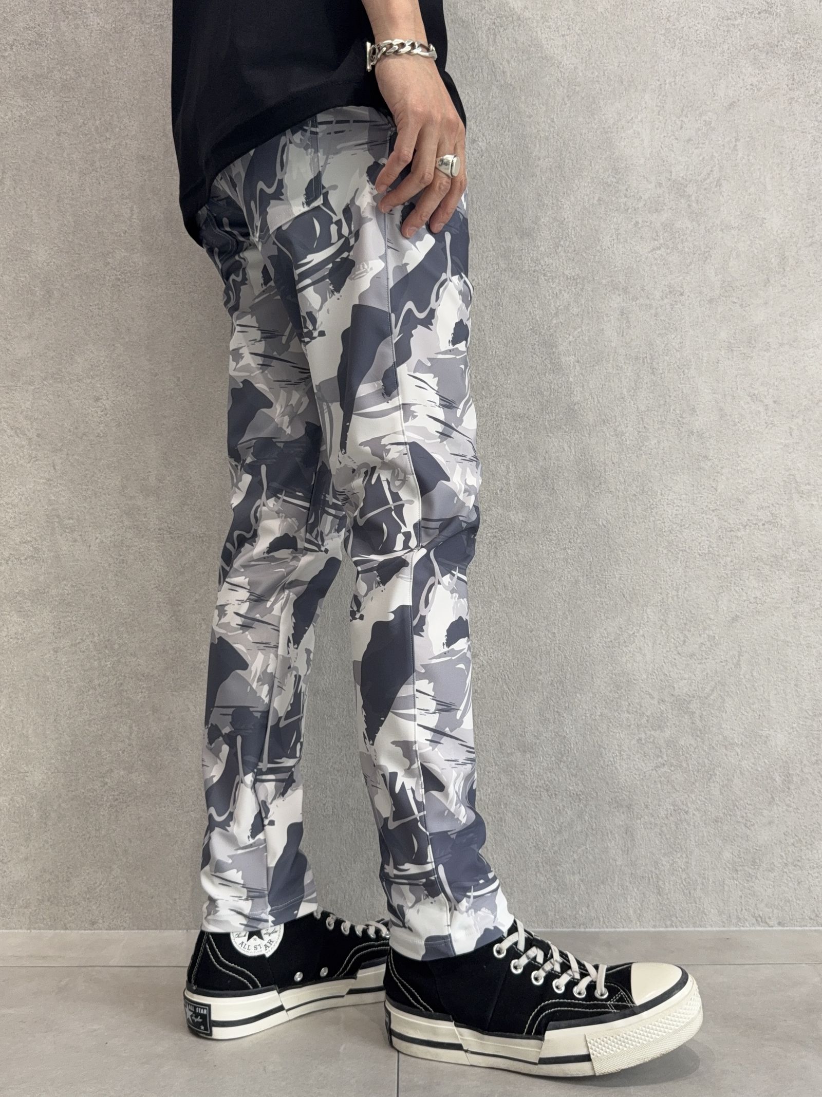 CHRIS EASY TUCK PANTS / RC29-ST-016T / カモ柄イージータックパンツ / グレーカモフラ