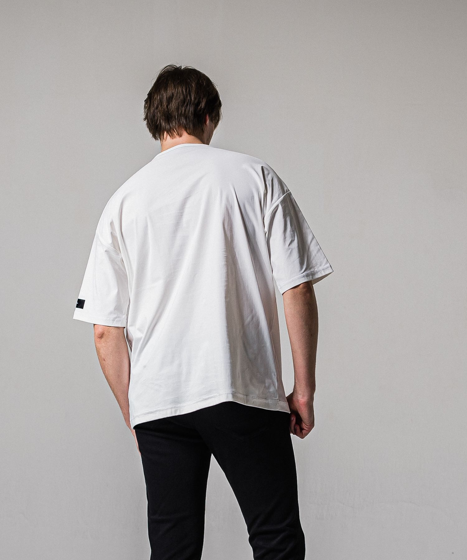 LEATHER POCKET OVER NYLON T / RC39-T-005 / レザーポケットナイロンビッグTシャツ / ホワイト (4月上旬入荷予定)