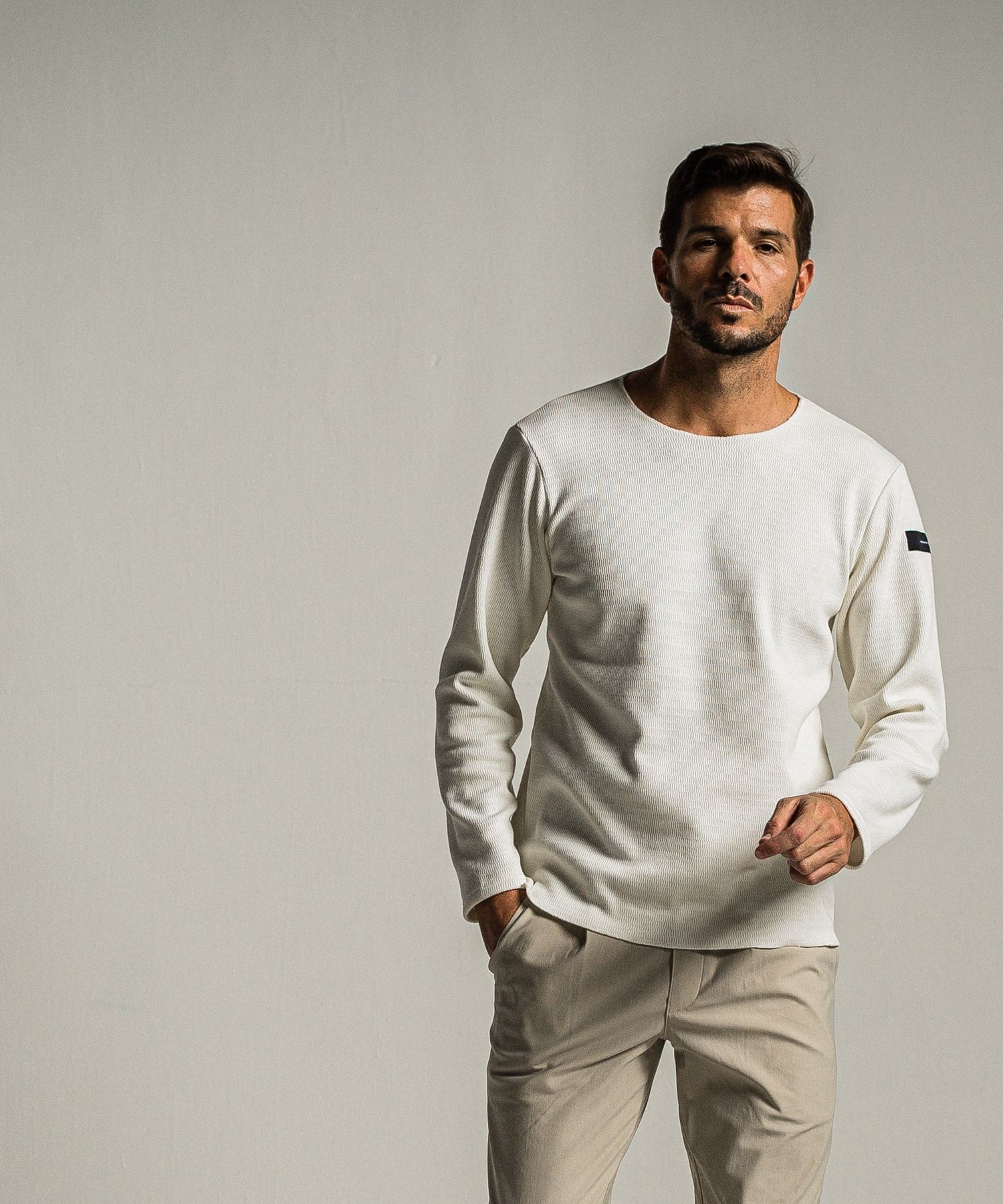 VELOURS FLEECE NEO THERMAL / RC34-C-001 / 裏起毛サーマルロングTシャツ / ホワイト