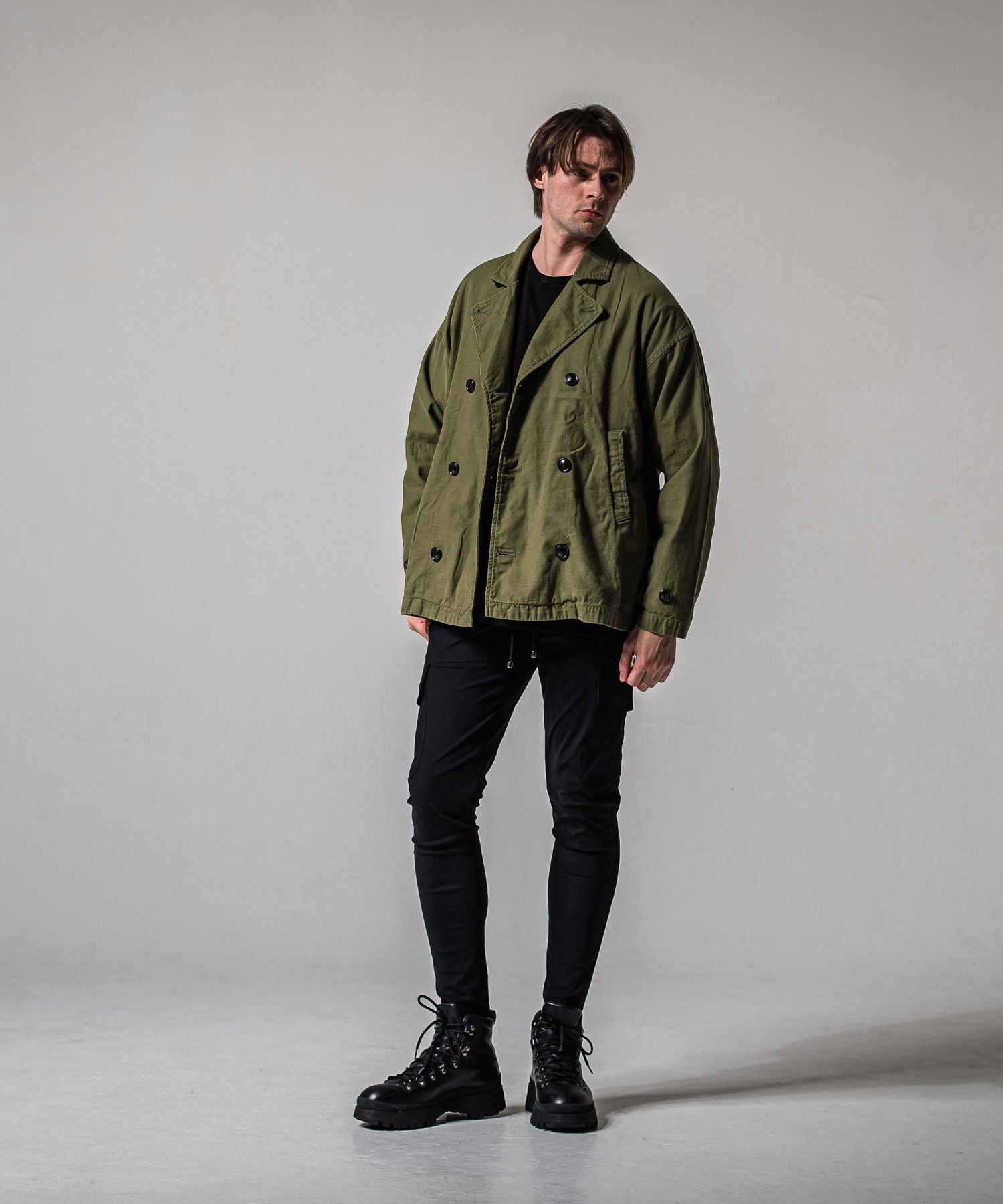 DARRELL CARGO PT / BASIC-ST-010 / ナイロン ラインカーゴパンツ / ブラック (2月下旬入荷予定)