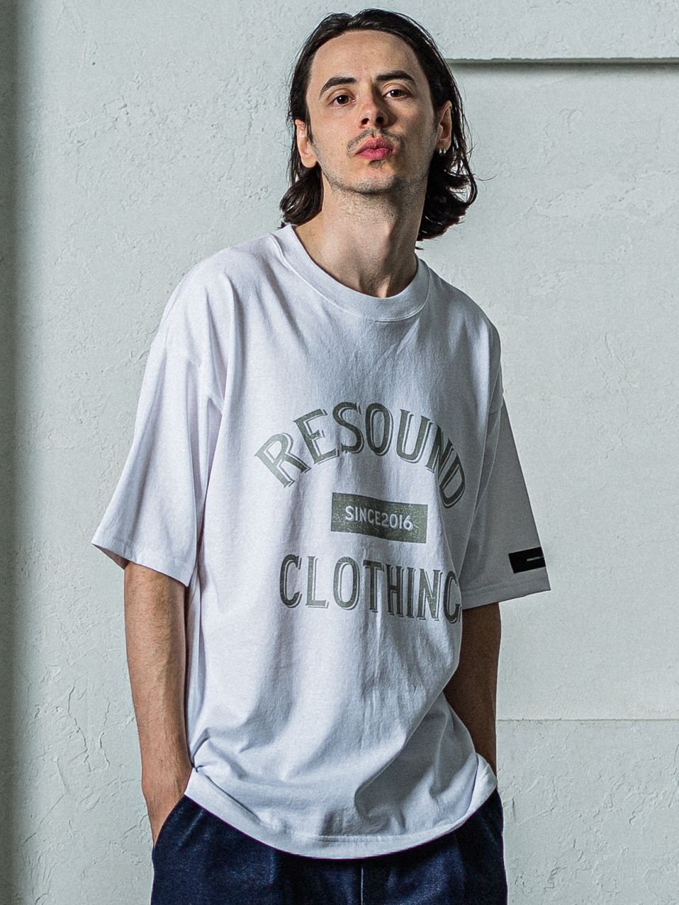 RESOUND CLOTHING - COLLEGE OVER T / RC35-T-002 / カレッジロゴビッグTシャツ / ホワイト  (4月上旬入荷予定) | LUKE