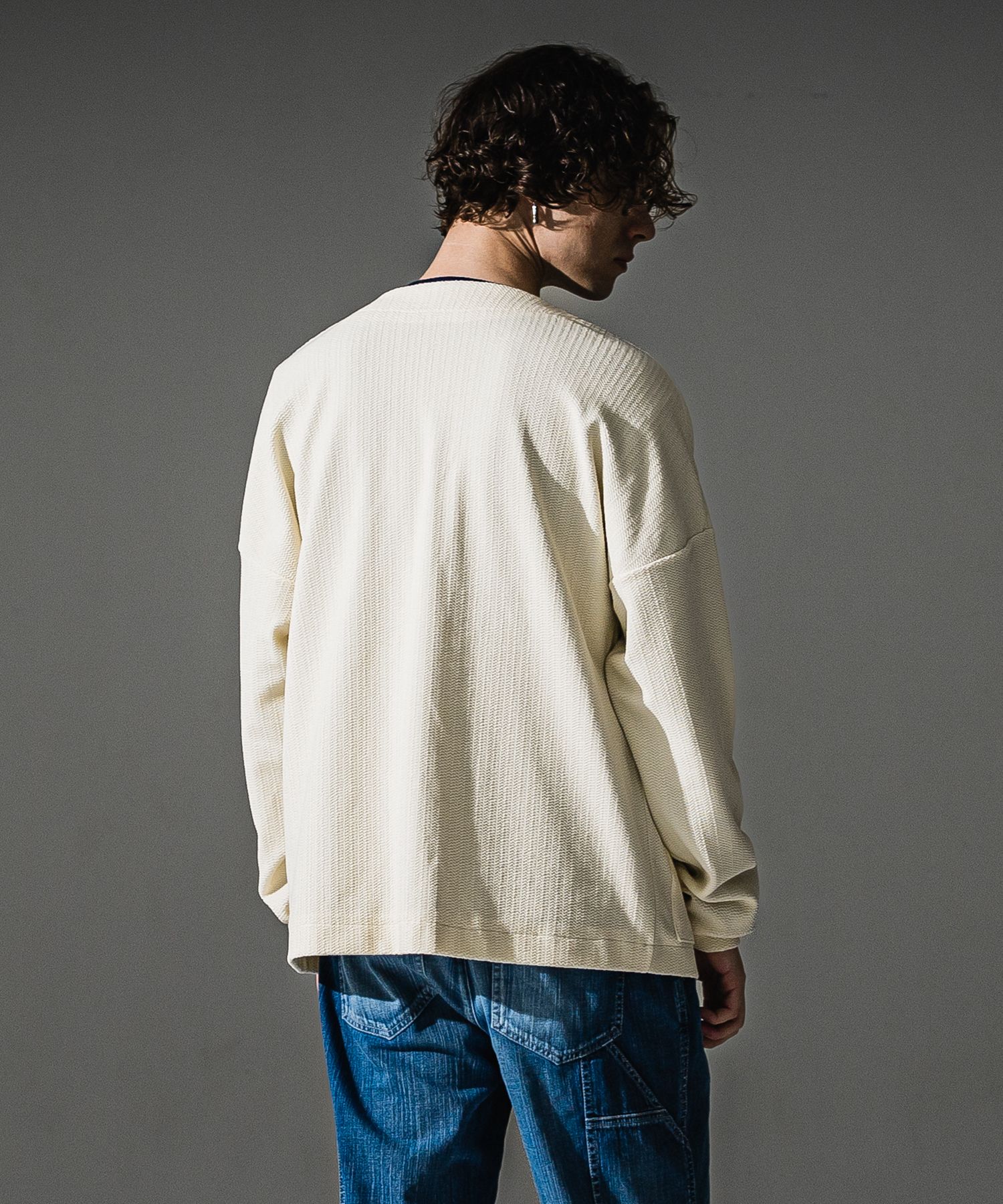 BLISTER KNIT C/D / RC41-C-004 / ブリスターニットカーディガン / オフホワイト (8月下旬入荷予定)