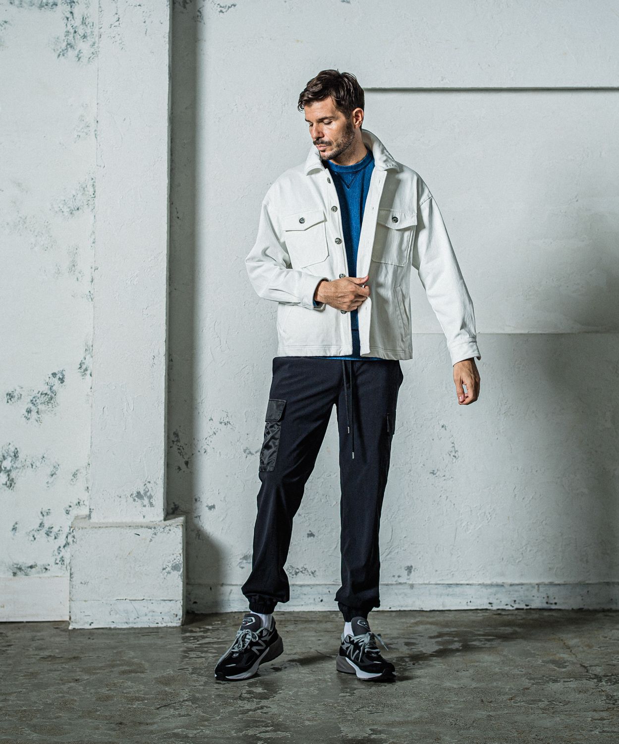 NY PT CARGO PANTS / RC35-ST-035 / ナイロン裾ゴムイージーカーゴパンツ / ブラック