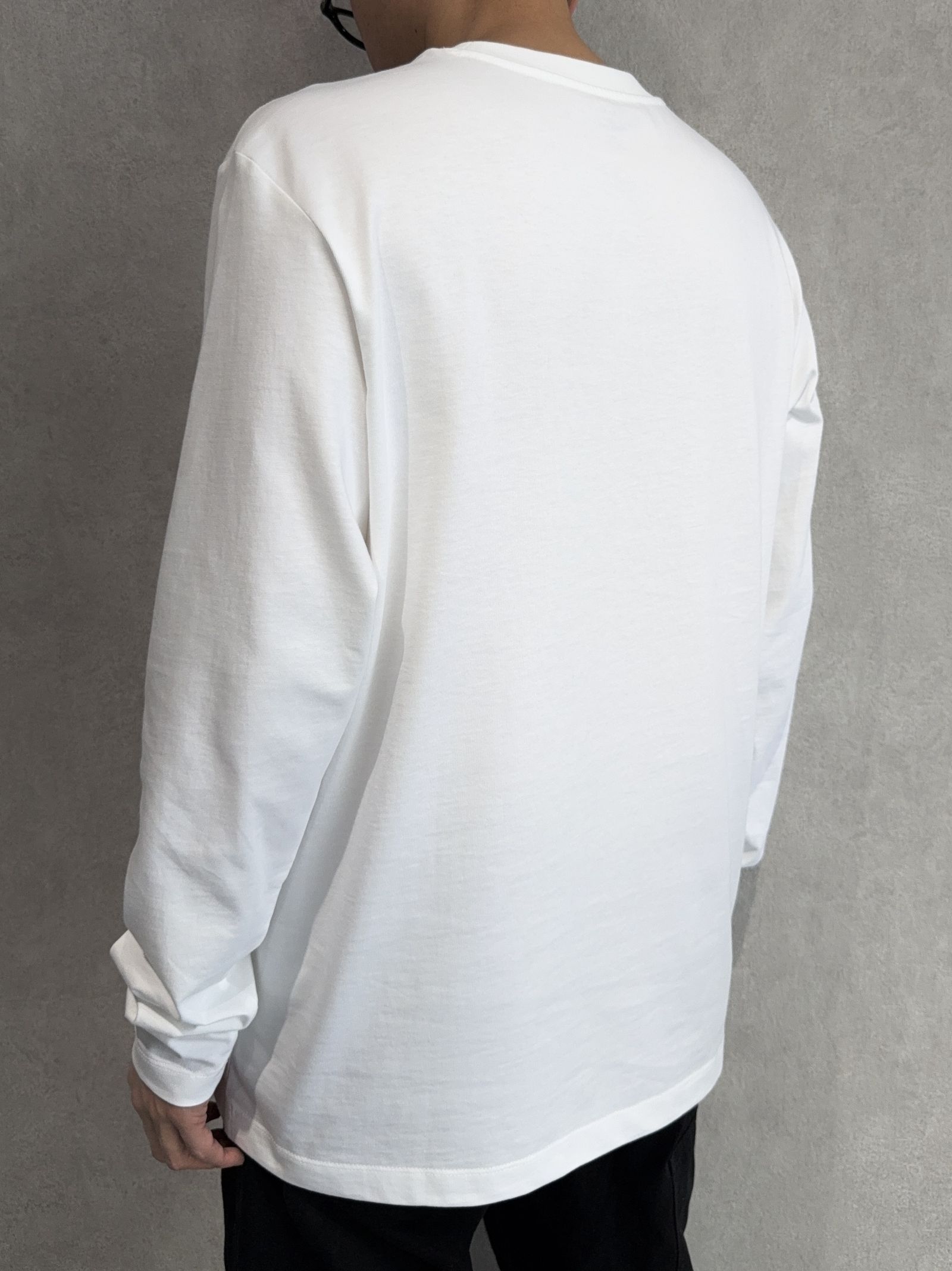 ロングスリーブ イージー20sスクリプトグラフィックTシャツ / 4RH854G / YAF(ホワイト)