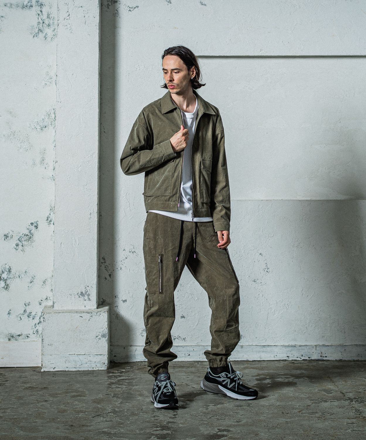 DAVID CARGO PANTS / RC35-ST-040 / ミリタリー裾ゴムカーゴパンツ / ヴィンテージカーキ