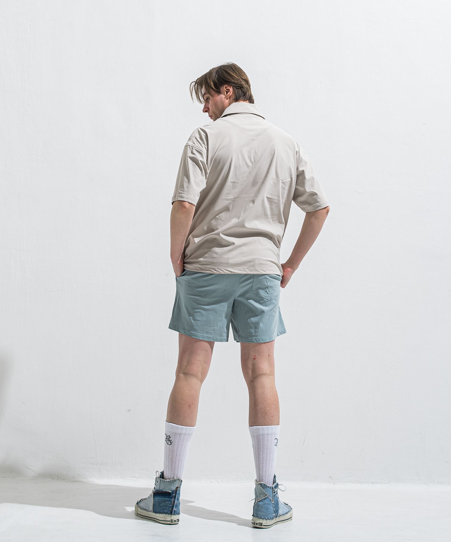 TV NYLON SHORTS / RC40-HP-004 / リラックスナイロンショーツ / アクア (6月上旬入荷予定)
