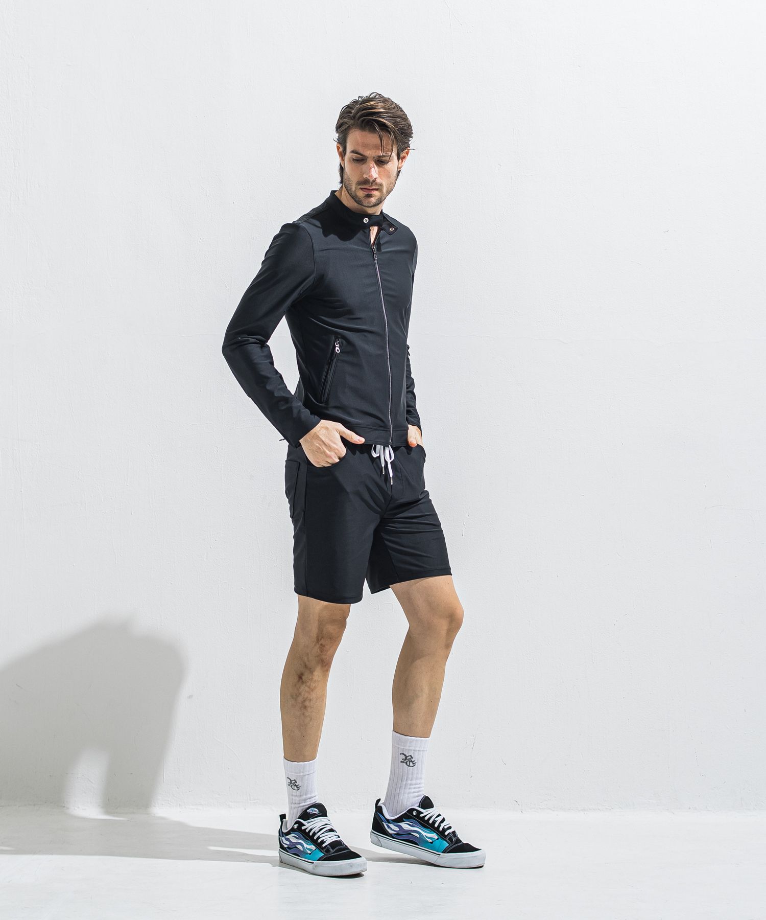 RUSH SB RIDERS / RC40-JK-001 / ラッシュガードシングルライダース / ブラック (5月下旬入荷予定)