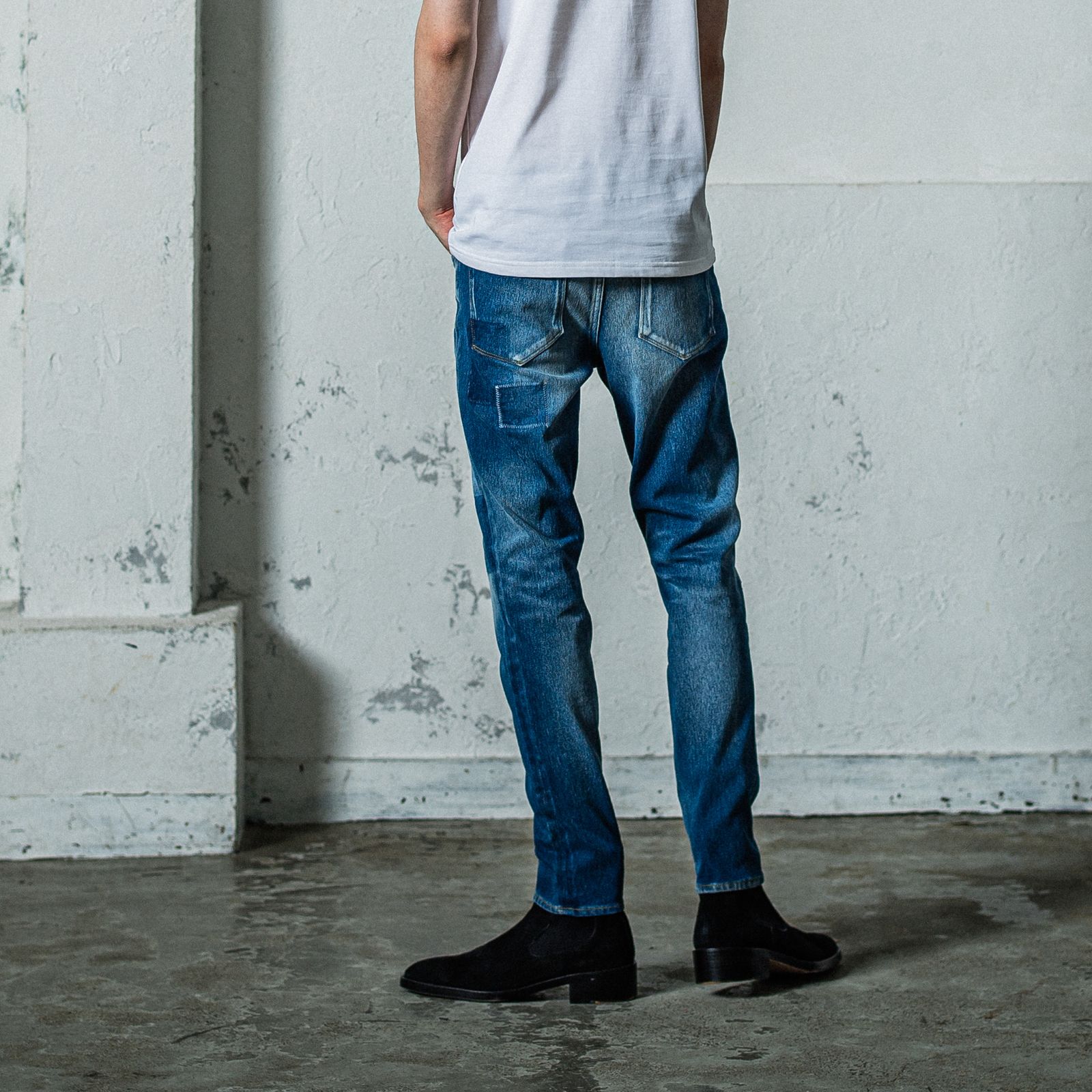 MICK DENIM JERSEY / RC35-ST-020 / デニムジャージテーパードパンツ / インディゴリメイク
