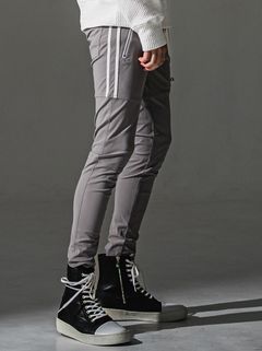 JOHNSON LINE NYLON PT / BASIC-ST-009 / ジョンソンラインナイロンパンツ / グレー×ホワイト (7月下旬入荷予定)