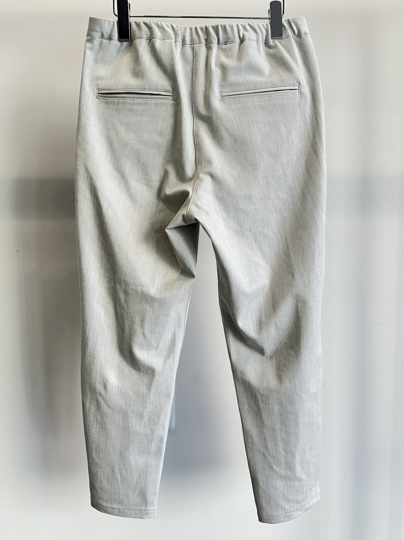 PAT WIDE EASY PANTS / RC31-ST-036 / ベルト付きテーパードワイドパンツ / グレー