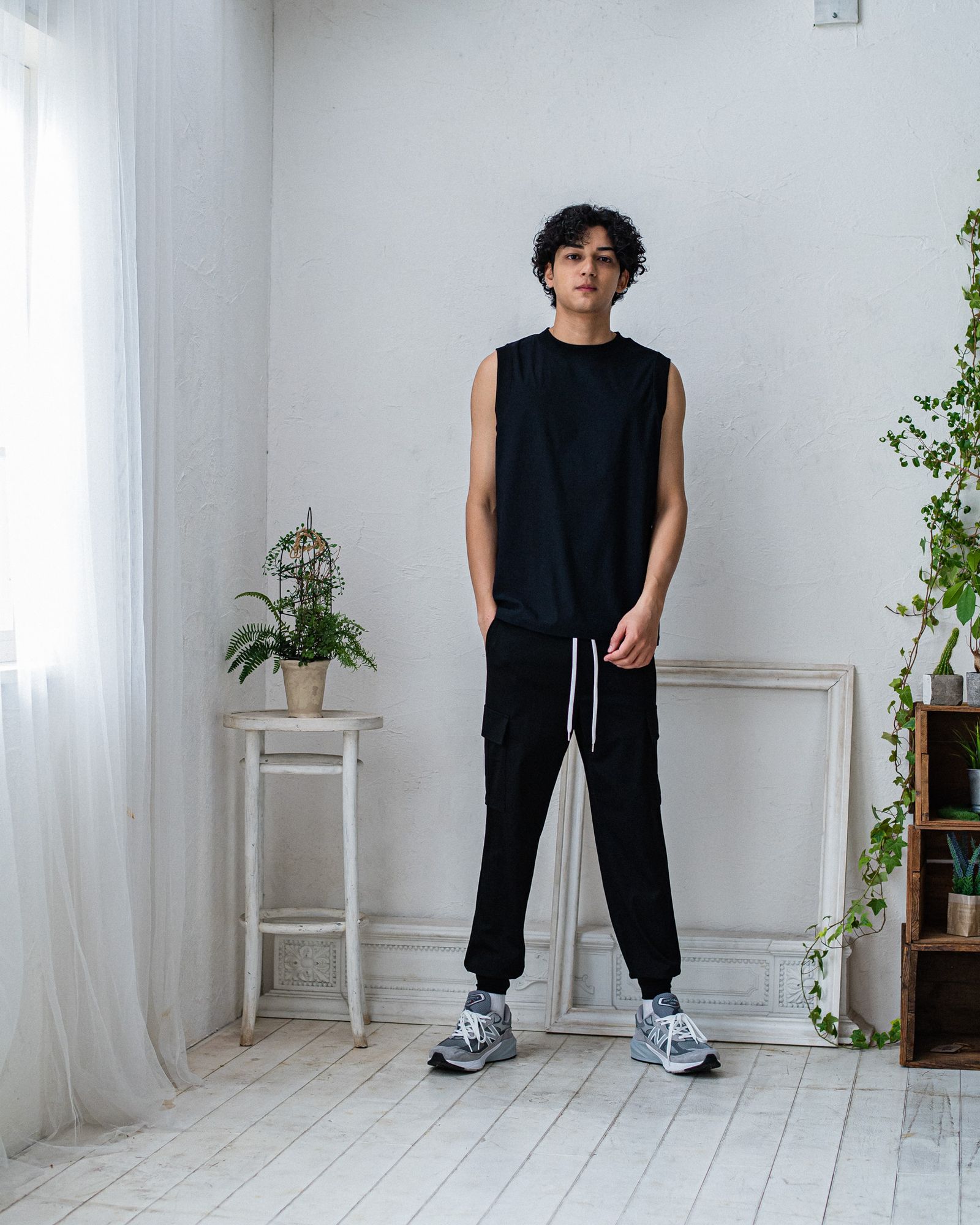 HOME NYLON NO SLEEVE / RC32-T-008 / ナイロンノースリーブ / ブラック