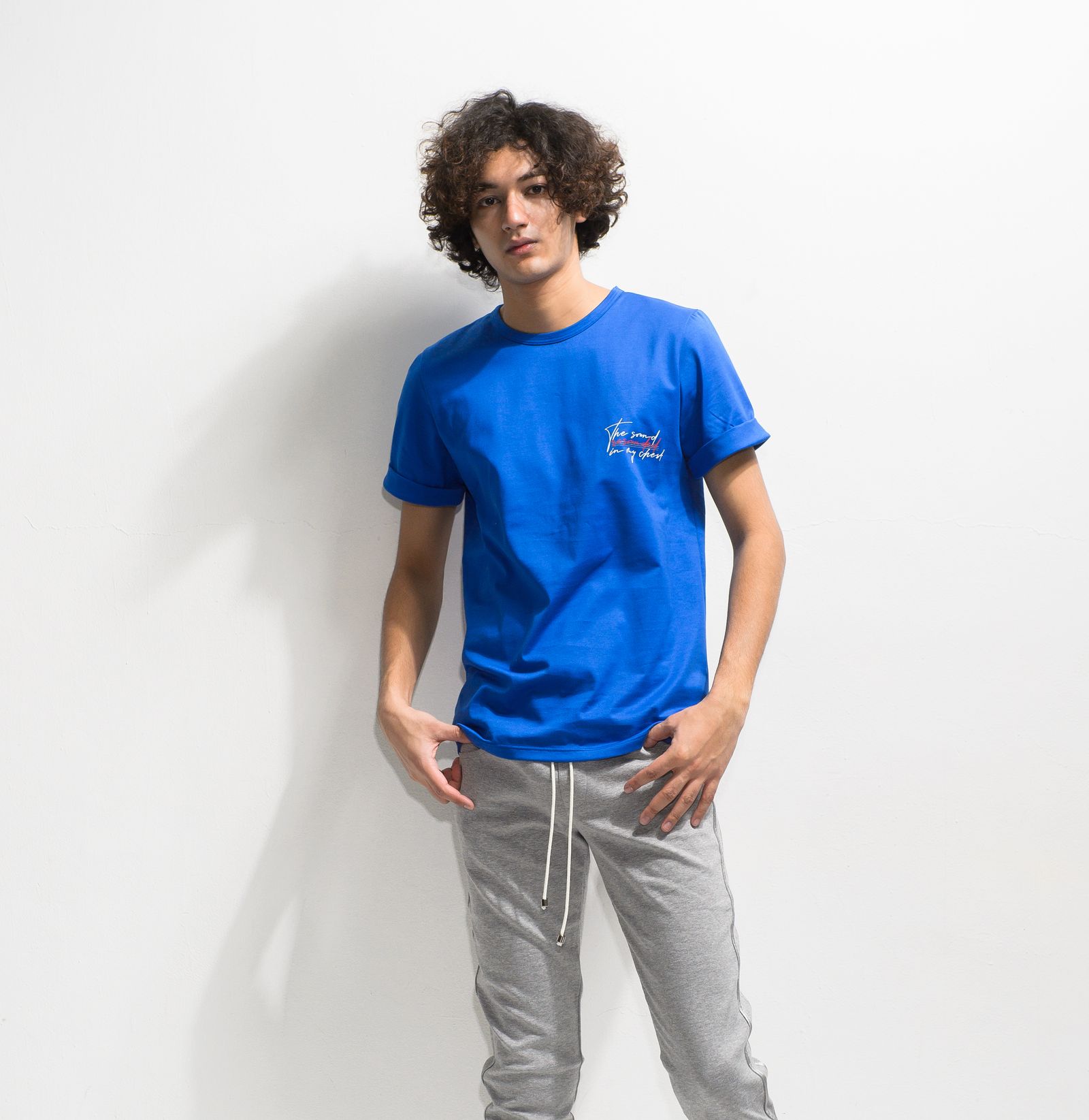 MESSAGE CHEST ROLL UP JERSEY TEE / RC20-T-003 / バックプリントTシャツ ※