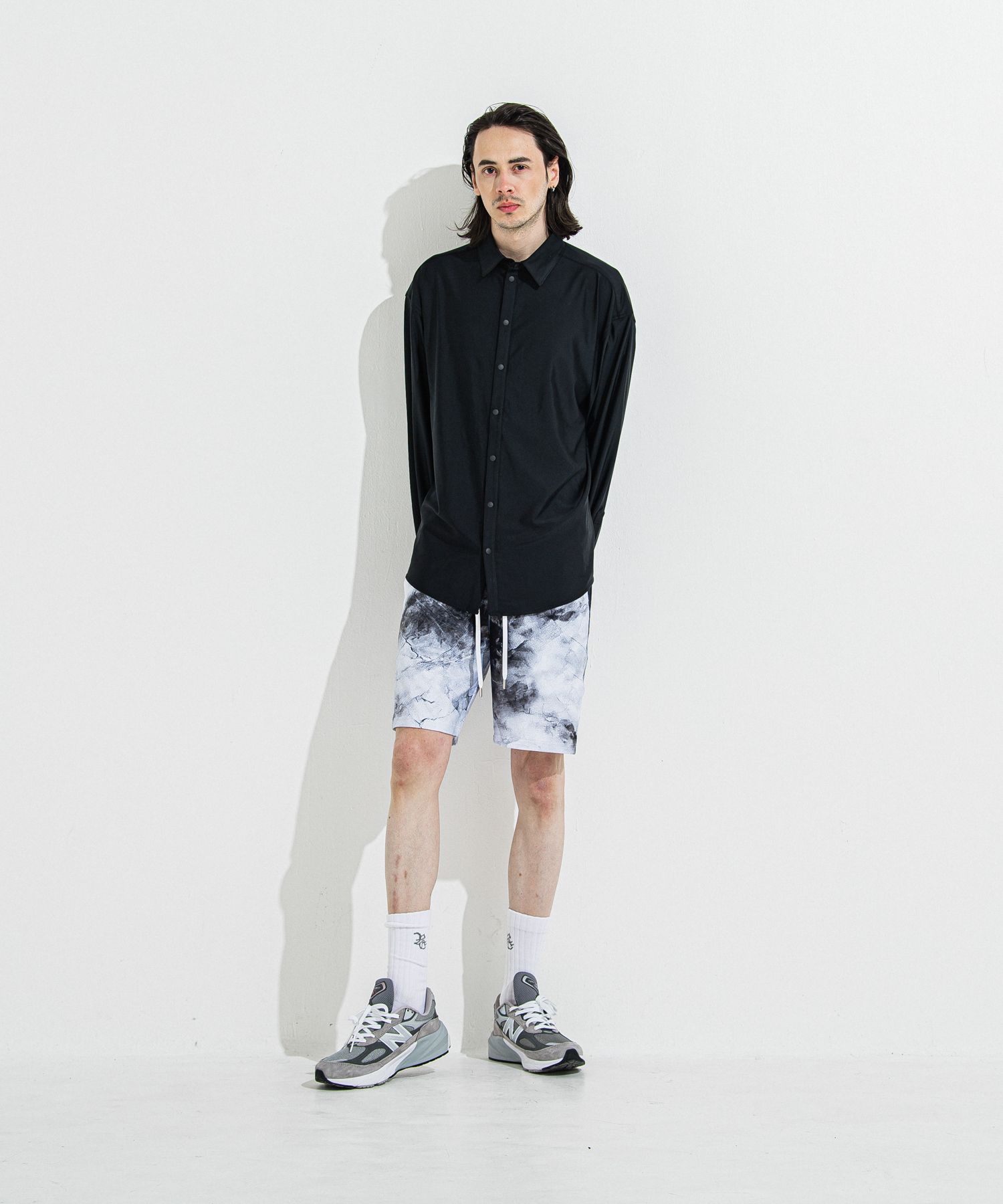 RUSH JACK SHIRTS / RC36-SH-001 / オーバーサイズラッシュガードシャツ / ブラック