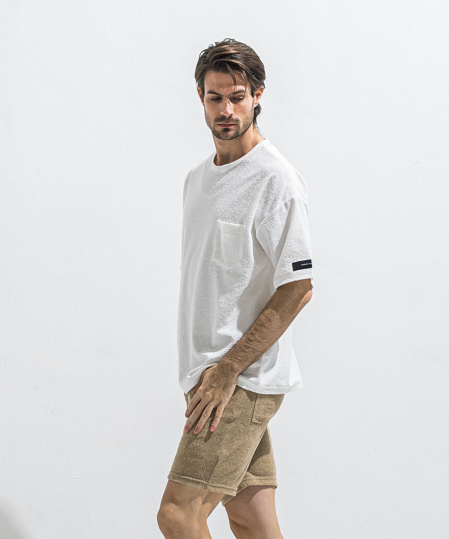 PILE OVER TEE / RC40-T-002 / パイルポケットビッグTシャツ / ホワイト (4月中旬入荷予定)