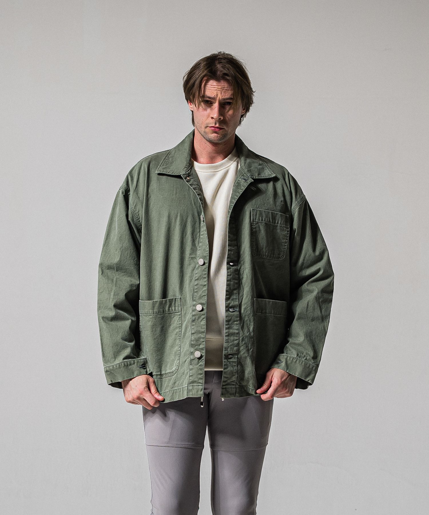 RC CAVER ALL / RC39-JK-004 / デニムカバーオール / ダックカーキ (3月中旬入荷予定)